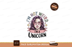 Girl with purple hair and pink glasses image Product Image 1