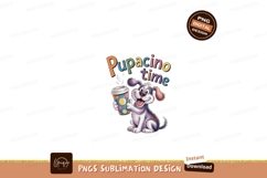 Happy dog holding colorful cup puppy animal Product Image 1