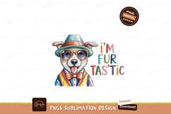 Stylish dog wearing hat and glasses image Product Image 1