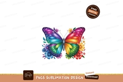 Rainbow butterfly with colorful flowers nature Product Image 1