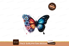 Floral Butterfly Wings Blue Pink Purple flowers Product Image 1