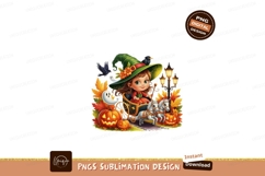 Whimsical witch carriage ride with horses and pumpkins Product Image 1