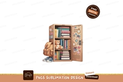 Locker filled with books teddy bear and backpack image Product Image 1
