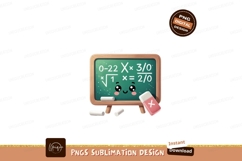 Cute math blackboard with chalk and eraser image Product Image 1