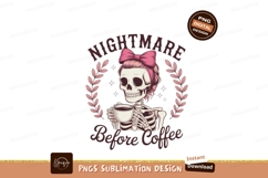 Skeleton with coffee and pink bow image Product Image 1