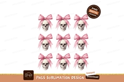 Skulls pink bows pattern halloween Product Image 1