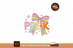 Colorful bow with pre-k lettering education Product Image 1