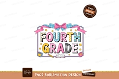 Fourth grade celebration with school supplies pencil Product Image 1