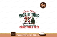 Santa Claus playing guitar with Christmas tree image Product Image 1
