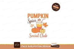 Pumpkin spice drink with pumpkins and leaves autumn Product Image 1