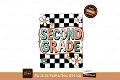 Retro Second Grade Flowers Stars image Product Image 1