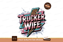 Trucker Wife Sublimation Png Product Image 1
