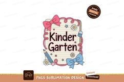 Kindergarten notebook with bows and school supplies Product Image 1