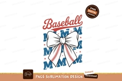 Baseball Mom Bow white Product Image 1