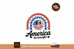 Patriotic smiley face rainbow american Product Image 1