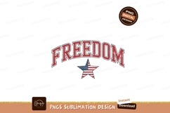 Red Freedom Text American Star image Product Image 1