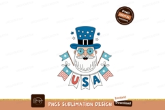 Patriotic Uncle Sam with American Flags image Product Image 1