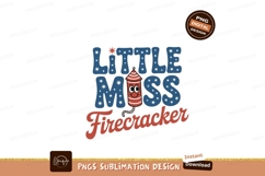 Little Miss Firecracker cartoon text Product Image 1