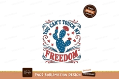 Cactus Freedom Statement blue white Product Image 1