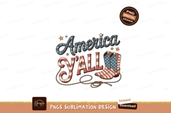 American flag cowboy boots and rope yall Product Image 1