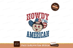 Patriotic Moon Cowboy Hat stars stripes Product Image 1