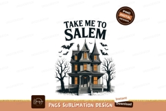 Spooky Victorian Mansion With Bats halloween haunted Product Image 1