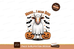 Cow Halloween Ghost Costume Pumpkin Bats image Product Image 1
