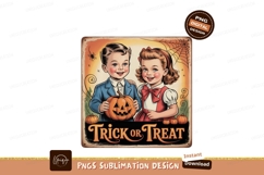 Vintage Halloween Children Trick Or Treat pumpkin Product Image 1