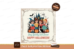 Children Halloween Celebration With Dog And Castle Product Image 1