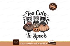 Three cats dressed for Halloween with pumpkin cute Product Image 1