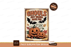 Halloween Ghouls Bats Pumpkins Leaves Fun jackolantern Product Image 1