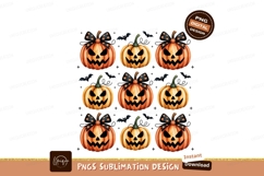 Cute ghost with pumpkins and bats halloween Product Image 1