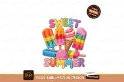 Colorful frozen treats and ice cream popsicles summer Product Image 1