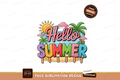 Hello Summer Tropical Beach Scene image Product Image 1