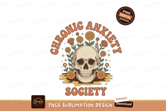 Skull flowers chronic anxiety society image Product Image 1