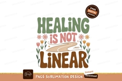 Healing is not linear groovy floral design flowers Product Image 1