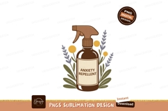Brown spray bottle with lavender and yellow flowers Product Image 1