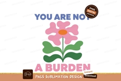 Pink flower text green orange Product Image 1