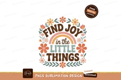 Find Joy In Little Things Rainbow Flowers image Product Image 1