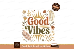 Good Vibes Floral Sunburst retro Product Image 1