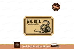 Vintage Snake Prescription Label medical Product Image 1