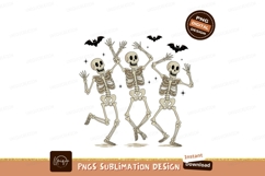 Dancing skeletons with bats Halloween spooky Product Image 1