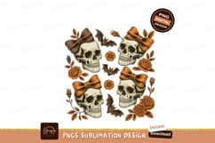 Skulls bats flowers bows halloween Product Image 1
