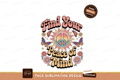 Find Your Peace Of Mind Butterflies Sun flowers retro Product Image 1