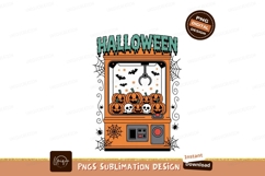 Orange claw machine filled with pumpkins and skulls Product Image 1