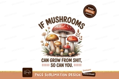 Whimsical Mushrooms Growing From Earth white orange Product Image 1