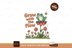 Frog flower bee growth text green Product Image 1