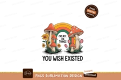 Psychedelic Mushrooms Rainbow Flowers Tulips image Product Image 1
