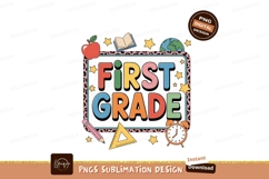 First Grade School Supplies Celebration apple book Product Image 1