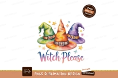 Three colorful witch hats with stars green orange Product Image 1